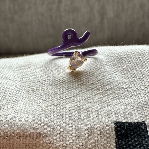 💜 Royal Purple Baby Vine Enamel Ring ✨ - Picture 5 of 14